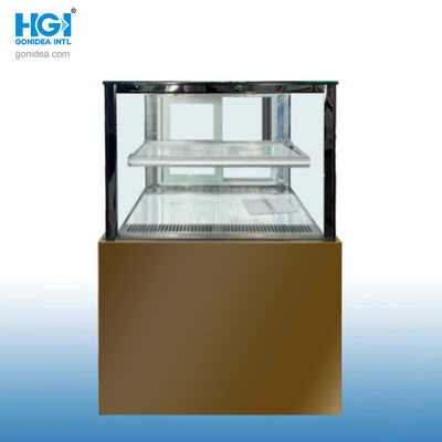 Display de puertas de vidrio mini personalizado Chiller Refrigerador Gabinete Torta Vitrina Hcs-08f