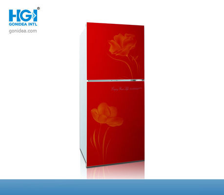 Mudo superior rojo del CE de los refrigeradores del congelador del VCM puerta de cristal doble del refrigerador de 6 pies cúbicos
