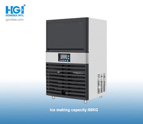 ahorro de la energía industrial automático de acero inoxidable del fabricante de hielo de la encimera de 450W 80KG
