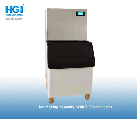 Cubo cuadrado automático 1500W comercial 105L del fabricante de hielo de 320KG /24H